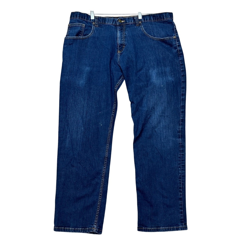 Dearborn Denim Jeans Mens 40x29 Dark Wash Straight Leg 5-Pocket Stretch Twill